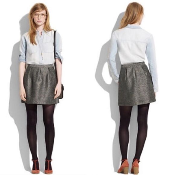 Madewell Tweed Mini Skirt with Pockets | SZ 4 - Picture 1 of 12